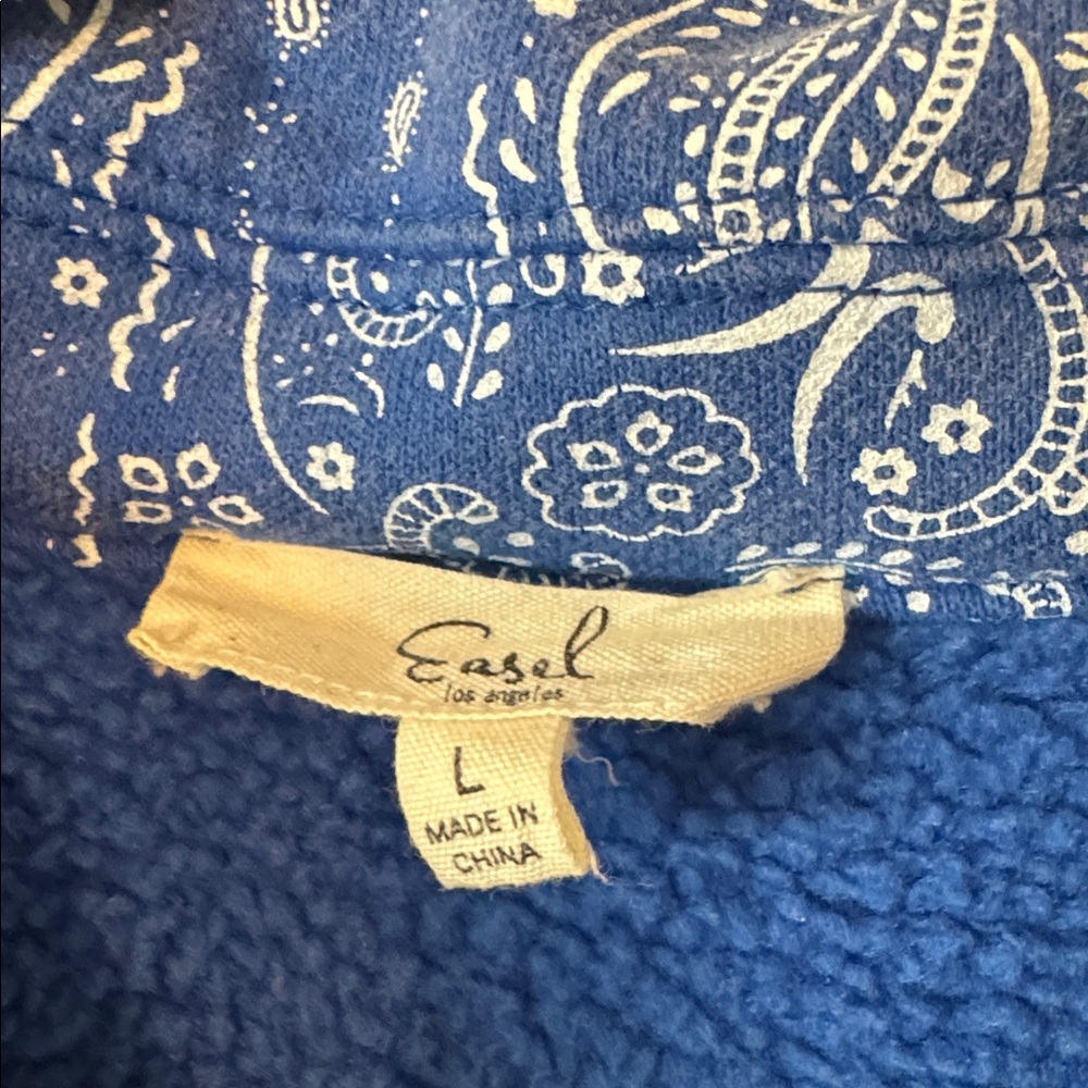 Easel Blue Paisley Print Jacket - Picture 2 of 5
